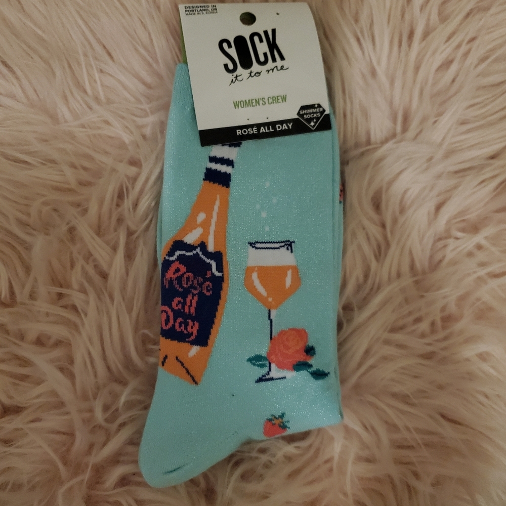 Women's Crew Socks - Turquoise Rosè